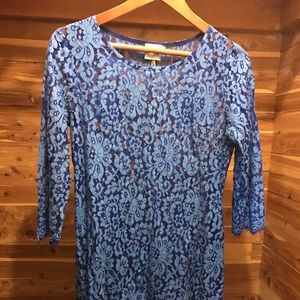 Blue lace dress